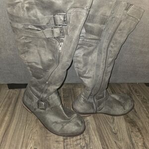 Torrid Gray Knee Boots